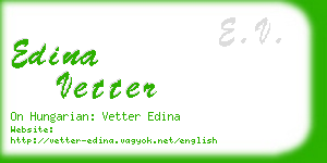 edina vetter business card